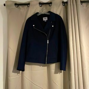 Old Navy Faux Suede Navy Moto Jacket (large)